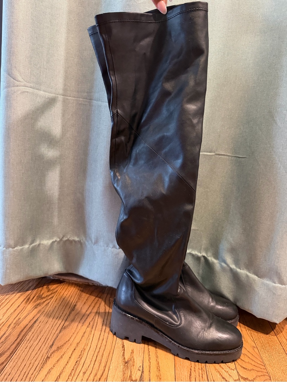 Seychelles Black Over-the-Knee Leather Boots